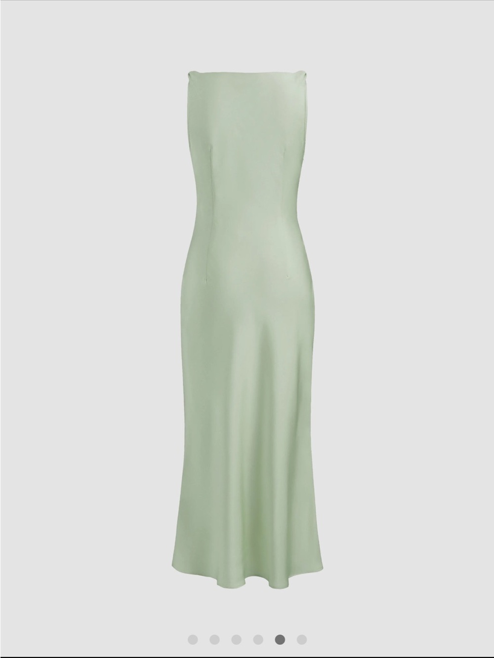 CIDER NWT SATIN BOATNECK MAXI IN SAGE MEDIUM - Picture 3 of 5